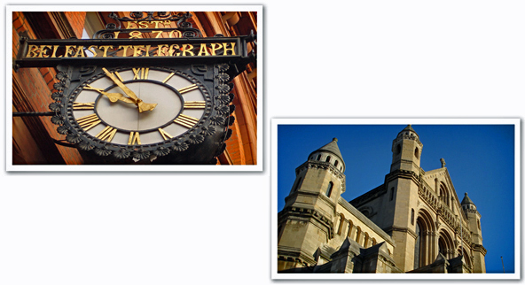 Belfast Telegraph and Belfast Cathedral - Click to Close